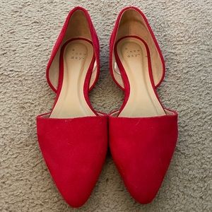 Red Pointed Flats